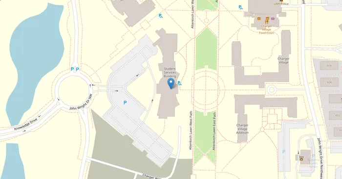 Map location of University of Alabama, Huntsville