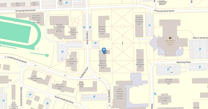 Map location of Alabama State University