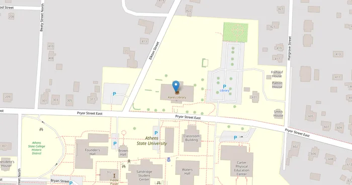 Map location of Athens State University