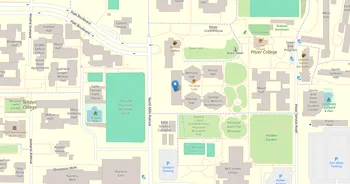 Campus map for Pitzer College