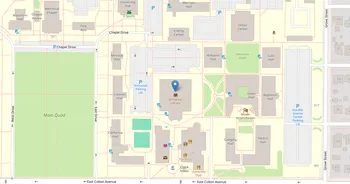 Campus map for University of Redlands