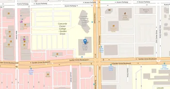 Campus map for Concorde Career College, Garden Grove