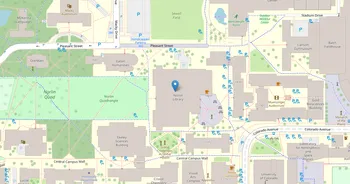 Campus map for University of Colorado Boulder