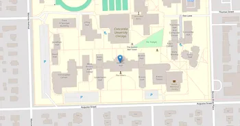 Campus map for Concordia University, Chicago