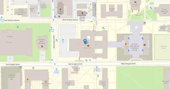 Campus map for University of Illinois Urbana-Champaign