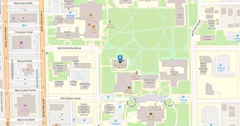 Campus map for Illinois Wesleyan University