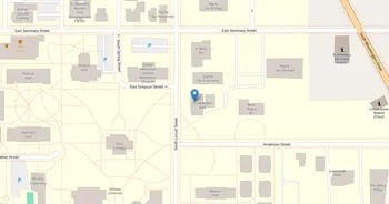 Campus map for DePauw University