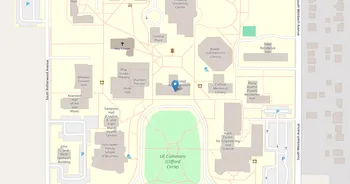 Campus map for University of Evansville