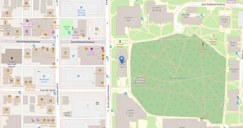 Campus map for Indiana University, Bloomington