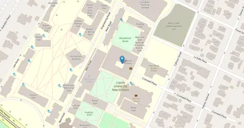 Campus map for Loyola University New Orleans