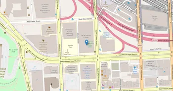 Campus map for University of Baltimore