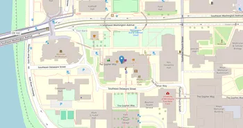 Campus map for University of Minnesota, Twin Cities