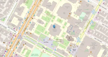 Campus map for Columbia University in the City of New York
