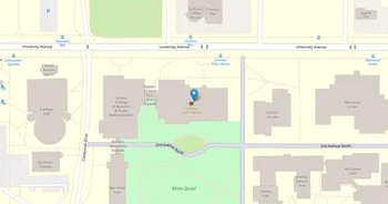 Campus map for University of North Dakota