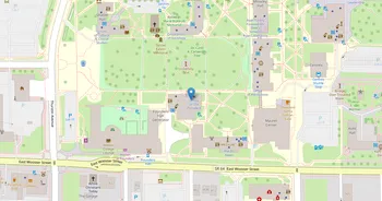 Campus map for Bowling Green State University, Main Campus