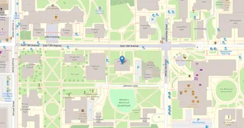 Campus map for University of Oregon
