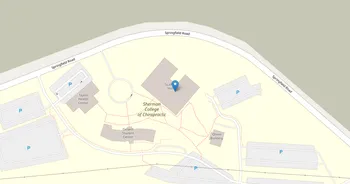 Campus map for Sherman College of Chiropractic