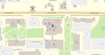 Campus map for University of South Dakota