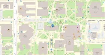 Campus map for University of North Texas