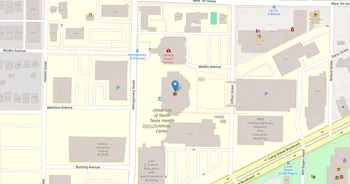 Campus map for University of North Texas Health Science Center