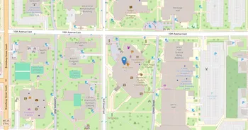 Campus map for University of Wisconsin-Stout
