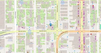 Campus map for Aveda Institute, Denver