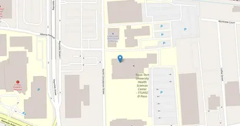 Campus map for Texas Tech University Health Sciences Center, El Paso